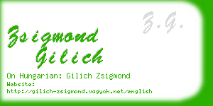 zsigmond gilich business card